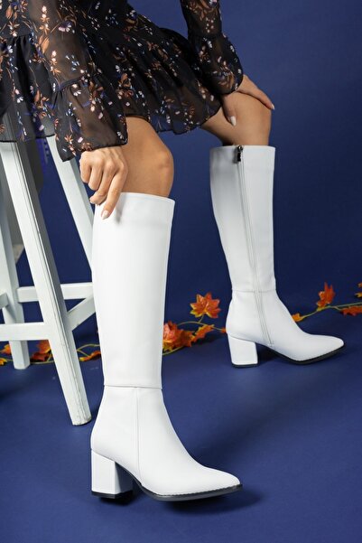 Riccon Extra matné bílé dámské boty0012816s