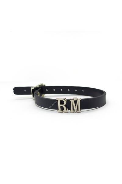 ketnez Black Rm Rap Monster Faux Leather 21 cm Adjustable Bracelet