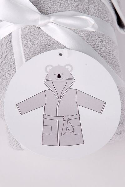 Baveno 100% Cotton Animal Figured Hooded Children's Bathrobe