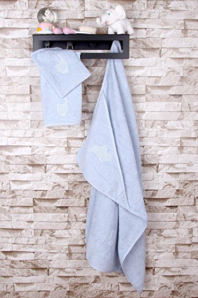 Organic Cotton Baby & Kids Embroidered 3-Piece Bathroom Set