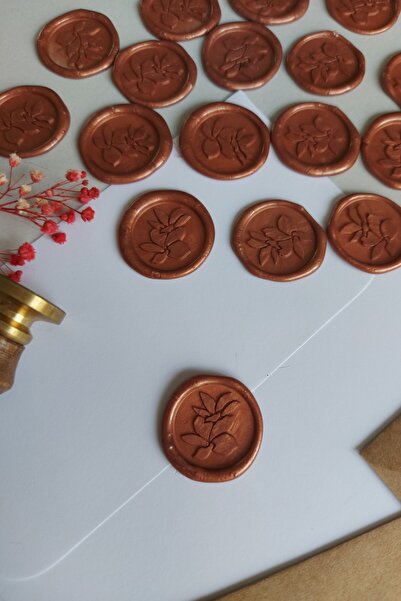 Pigeons Paper مجموعة من 100 شمع ختم ذاتي اللصق بتصميم خاص على شكل زهرة - ختم ...