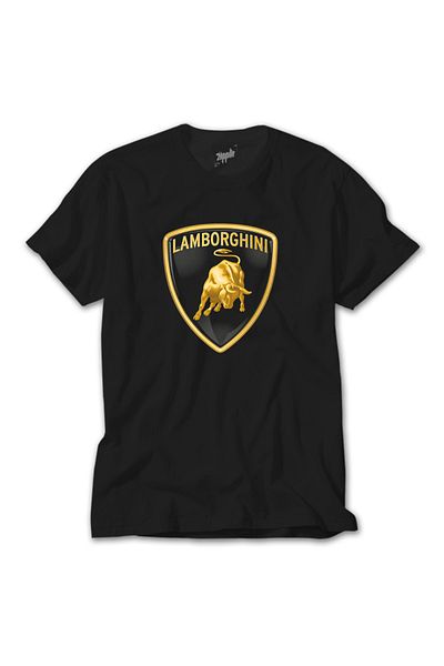 Z zepplin Lamborghini Logo 2 Black T-Shirt