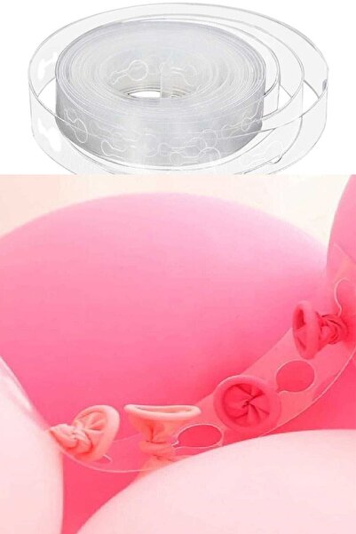 Parti dolabı Gender Party Balloon Chain Decoration (30 Macarons Blue, 30 Pink Balloons, Balloon Glue + Chain)