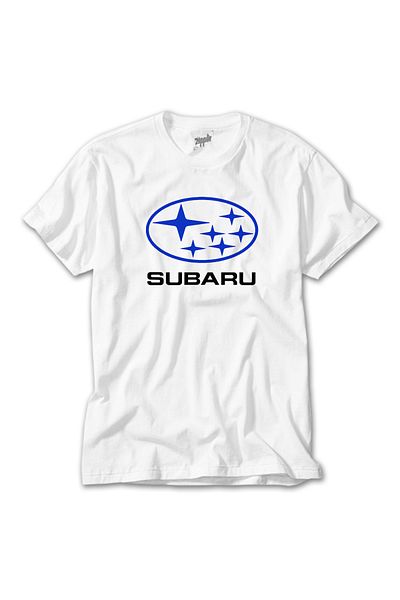Z zepplin Λευκό μπλουζάκι Subaru Logo Stars