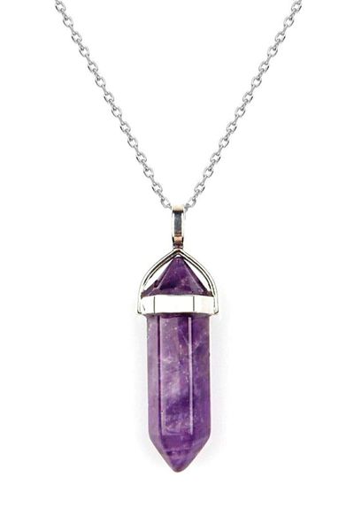 The Collection Amethyst Natural Stone Crystal Necklace
