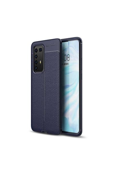 kılıffuarı Huawei P40 Case Silicone Leather Look Protected Niss Cover