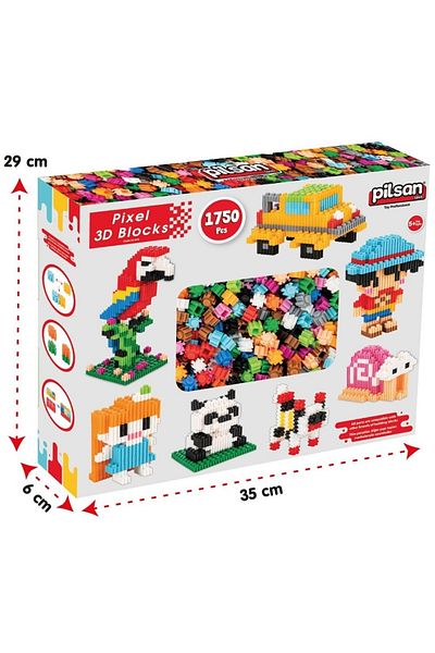 PİLSAN Pixel 3d Blocks 1750 Pieces