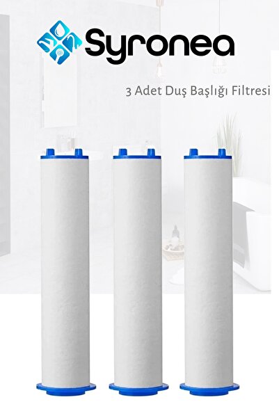 Syronea 3'lü Paket Duş Başlığı Filtresi Kireç Önleyici Filtre