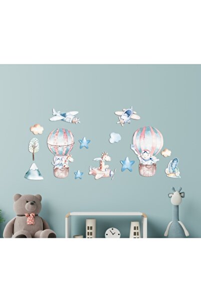 instababyrooms 16 Parça Ahşap Havacı Çocuk Duvar Süsü Mdf Dekorasyon Ürünleri...