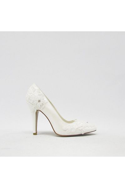 Meshure Msre033 Mother of Pearl Women's Embroidered Bridal Shoes