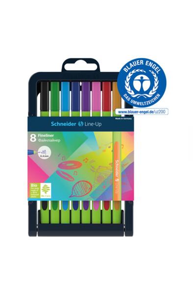 SCHNEIDER Line-up Fiber Uçlu Kalem Seti 8'li 0.4 Mm
