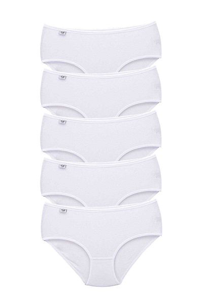 Tutku Chiloți Bato cu talie subțire din Lycra de culoare albă 5 bucăți