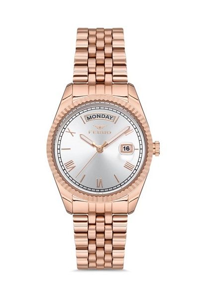 FERRO Rose Steel Cord Women's Wrist Watch F21131A-C F21131A-C (with Bracelet Gift)