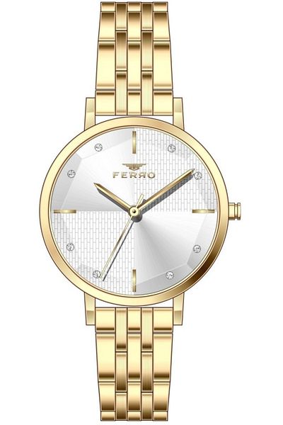 FERRO Yellow Steel Cord Women's Wristwatch Fl21252a-b Fl21252a-b