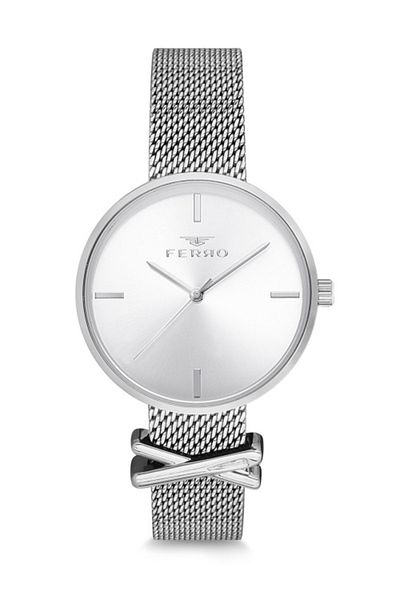 FERRO Silver Straw Cord Women's Wristwatch F2986c-978-a F2986c-978-a