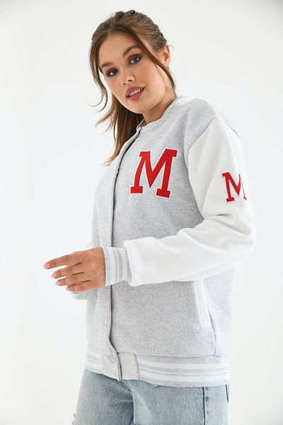 VOLT CLOTHİNG Unisex κεντημένο κολεγιακό μπουφάν