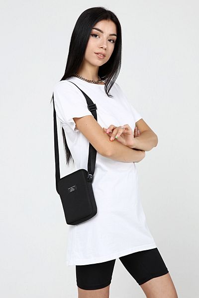 D'VERS Unisex Μαύρη τσάντα ώμου, τηλεφώνου και μέσης