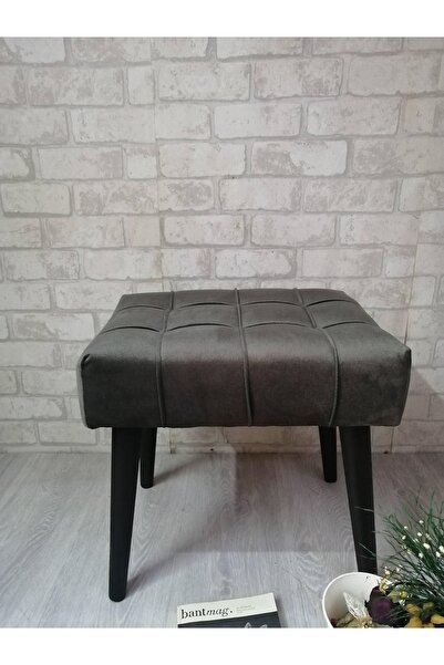 arkın koltuk döşeme Puf, Antrasit Renk,siyah Ahşap Ayak Çima Dikiş Spor Model...