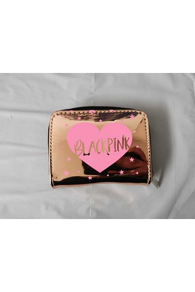 muyoso Women's Heart Roz Black Pink Printed Hologram Wallet