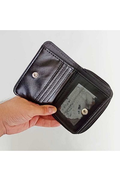 muyoso Women's Heart Roz Black Pink Printed Hologram Wallet