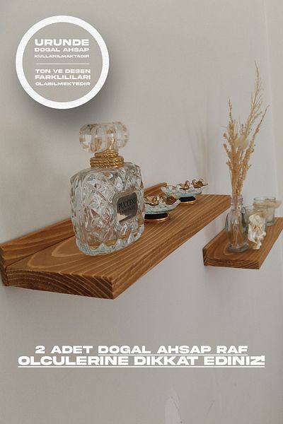 Moola Wooden Wall Shelf, Solid Wood Shelf, Double Wall Shelf