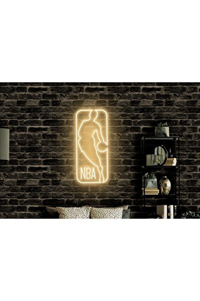 SMİLE CONCEPT Nba - Basketbol - Neon Led Dekoratif Duvar Yazısı Tabelası Aydı...