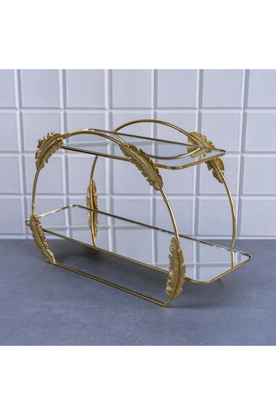 Zeyve حامل عطور من هوم يابراك ذو طبقتين للهدايا المعدنية وحامل البسكويت باللو...