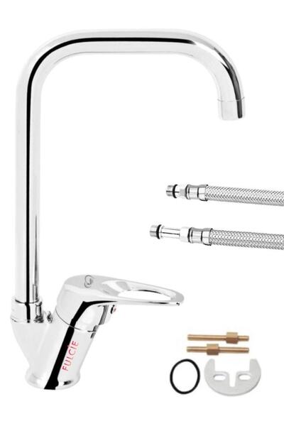 Fulcie Musluk Sıcak Soğuk Çift Su Girişli Köşe Borulu