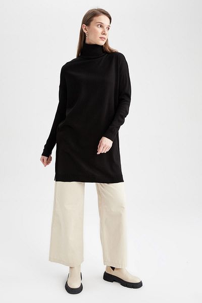 DeFacto Regular Fit Turtleneck Tunic