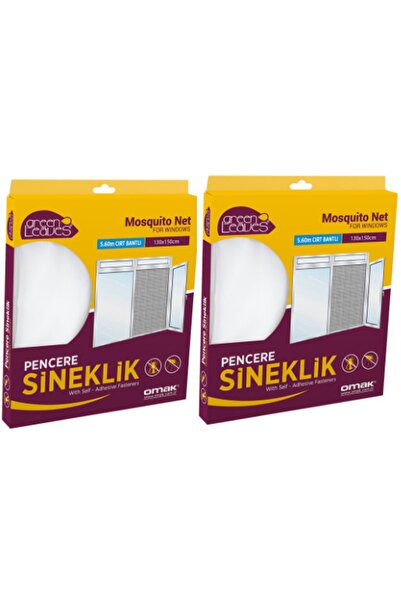 OMAK 3 Lü Paket Mıknatıslı Kapı Sinekliği Tülü 2 Adet Pencere Sinekliği Paketi