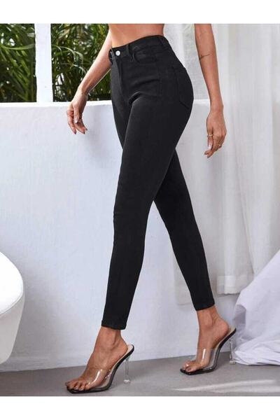 SANTA BELLA Asian Xr Fadeless Black Skinny Jean Colector de lycra cu picior î...