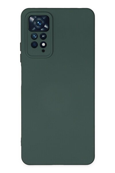 HappyCase Xiaomi Redmi Note 11 Pro Kılıf Nano Içi Kadife Silikon - Koyu Yeşil