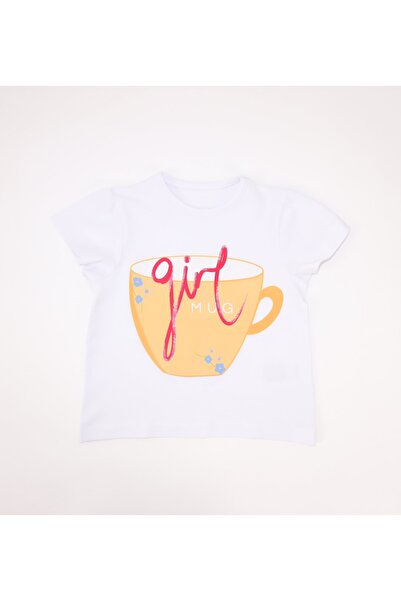 Mavipink Kız Bebek Girl Mug Kısa Kol Tişört