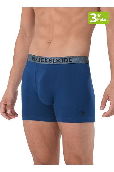 Blackspade Ανδρικό γκρι ελαστικό 3 τεμαχίων μοντέρνα βασικά Boxer 9473-1