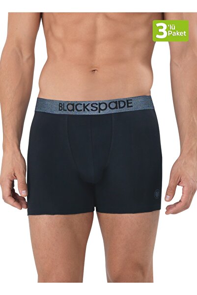 Blackspade Men's Gray 3-Piece Modern Basics Boxer with Waist Elastic 9473-1