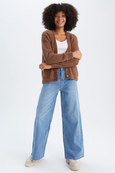 DeFacto Oversize Fit V-Neck Cardigan