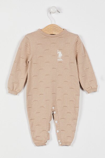 U.S. Polo Assn. U.s. Polo Assn Lisanslı Camel Bebek Patiksiz Tulum