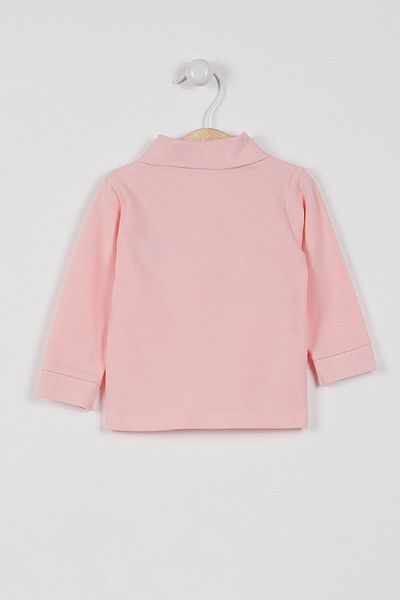 U.S. Polo Assn. Base. Polo Assn Licensed Classic Salmon Baby Long Sleeve Collared Sweatshirt