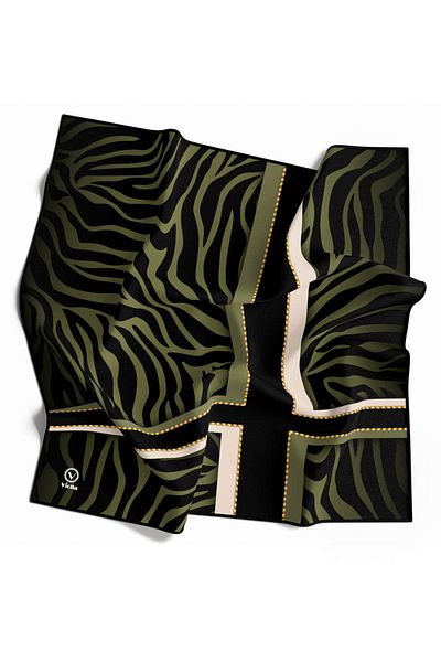 VİOLLA Eșarfă Twill Femei Negru Kaki