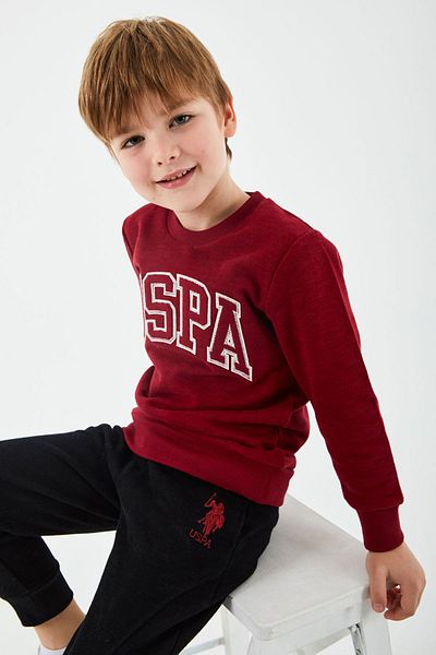 U.S. Polo Assn. Βάση. Σετ αθλητικών στολών Polo Assn με άδεια Claret Red Boy