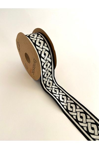 FANTASTIC KURDELE 35069 Woven Border Ribbon