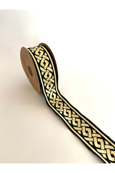 FANTASTIC KURDELE 35069 Woven Border Ribbon