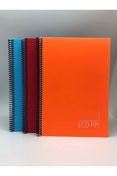 Gıpta Eco Pp Spiral Pp Cover Notebook A4 120 coli pătrate 3 piese