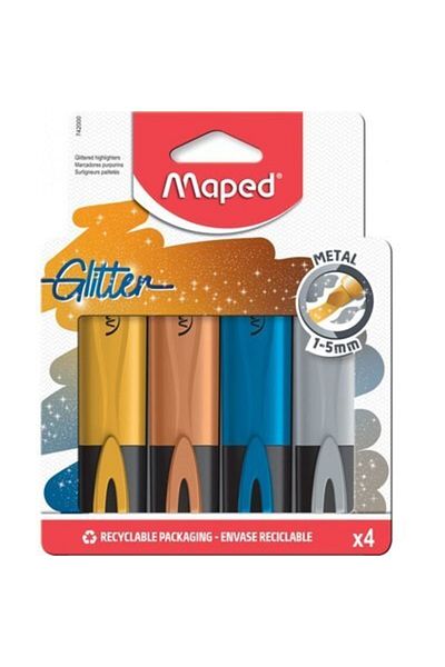 Maped Highlighter (Marking Pen) Glitter Metal 4 Colors742000