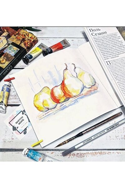 Poli Art Design Square 20x20 Cm Sketchbook (For Watercolors And Graphics) Watercolour Big Sketchbook