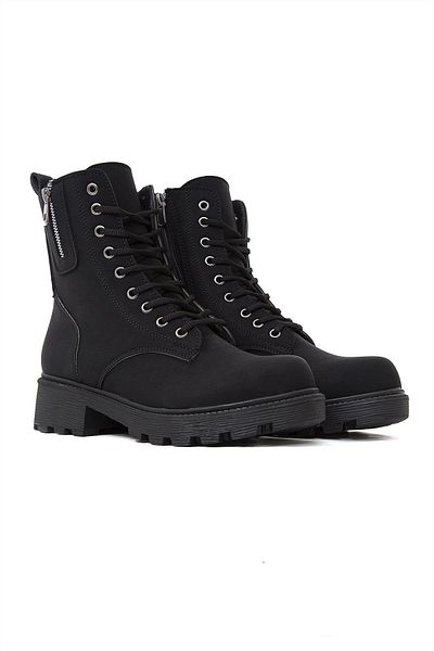 Tomsking Cizme negre mat pentru damă, cu talpă înaltă, cu detalii de piatră, elegant, cu șireturi, cu fermoar, cizme confortabile de zi cu zi