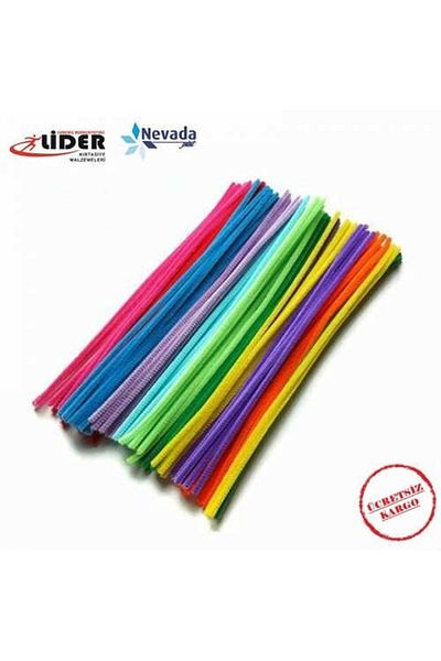 KRAF 25 Pieces Educational Chenille Set - Colorful Furry Plush Wire Sticks