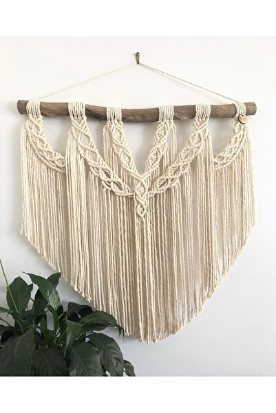 Punch and macrome Krem Makrame Zidna dekoracija