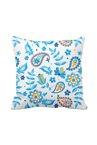 QueenHome Husă pentru pernă unică cu model de tulipan imprimat pe o singură față