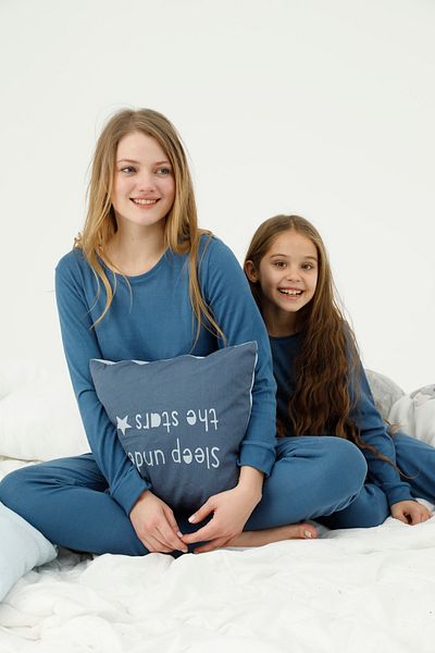 Siyah İnci Σετ πιτζάμες Indigo Bottom-top Fleece